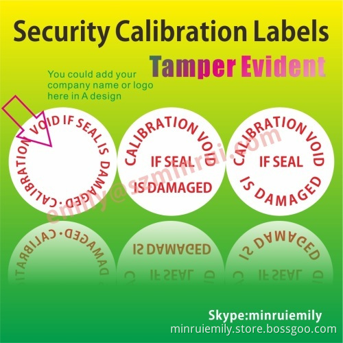 Custom Round Security Calibration Stickers,round Tamper Evident Calibration Labels,destructible Calibration Stickers